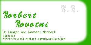 norbert novotni business card